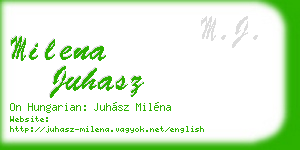 milena juhasz business card